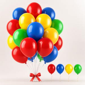 Plain Latex Balloons | Assorted Colors | Party Decoration Balloons for Birthday & Events