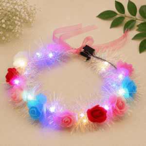 Floral Wreath with LED Lights