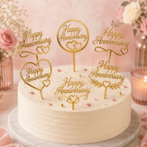 Happy Anniversary Cake Topper