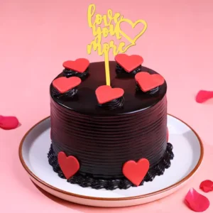 Hearts Of Love Chocolate Cake